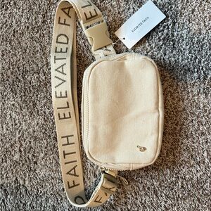 Elevated Faith Cream Crossbody Bag